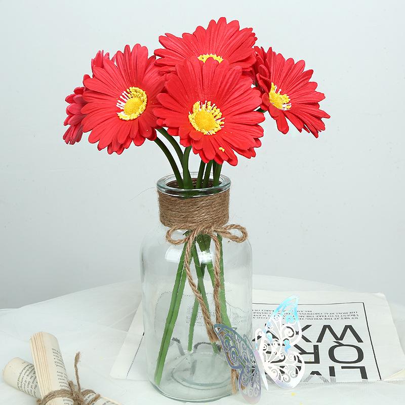 

Pu одиночная гербера украшение для дома имитация хризантемы орнамент цветочный ряд настольный цветок украшение декоративный цветок