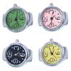 Creatieve Dames Mini Vingerring Horloge met Grote Cijfers Elastische Band Quartz Horloge