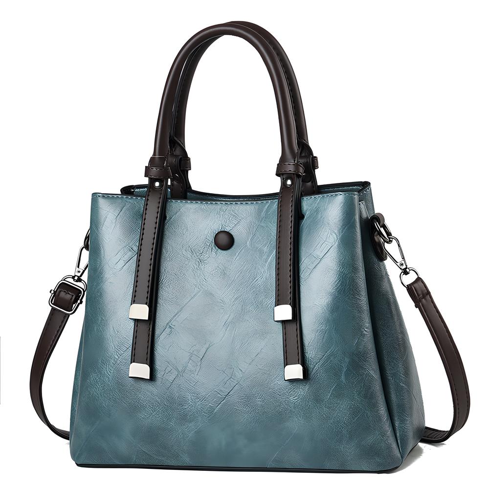 Women Elegant Handlebag Multiple Pockets Larger-Capacity Leather Single Shoulder Bags Work Commute Crossbody Bag With Handle