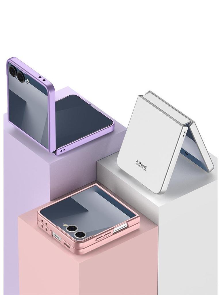 GKK Solid Color Anti-drop PC Case for Samsung Z Flip7 - Large Window, Skin-feel, Cross-border, Foldable Screen Protection