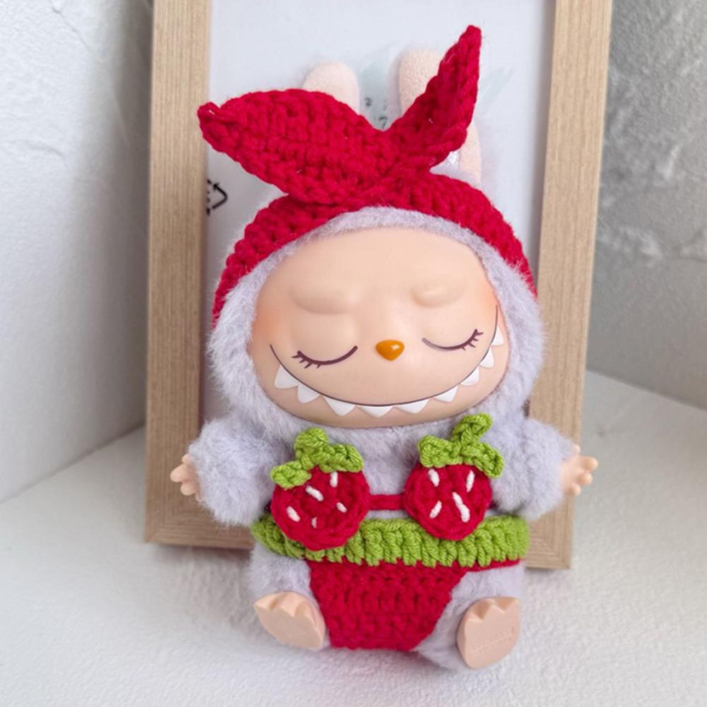 For 17cm Labubu Doll Clothes Fashion Swimwear Clothes Color Match Hoodies Dolls Accessories Cute Decoration Little Cloths