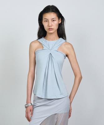 Nash Pinched Hoodie Sleeveless Light Blue