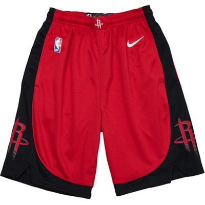 X NBA Houston Rockets Trendy Color Block Quick Dry Breathable Lightweight Shorts Kids Shorts Red 3Z2B7BABZ-RCK
