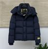 Autumn and winter popular fashion down jacket women's short thickened new hooded waist white duck down warm casual jacket