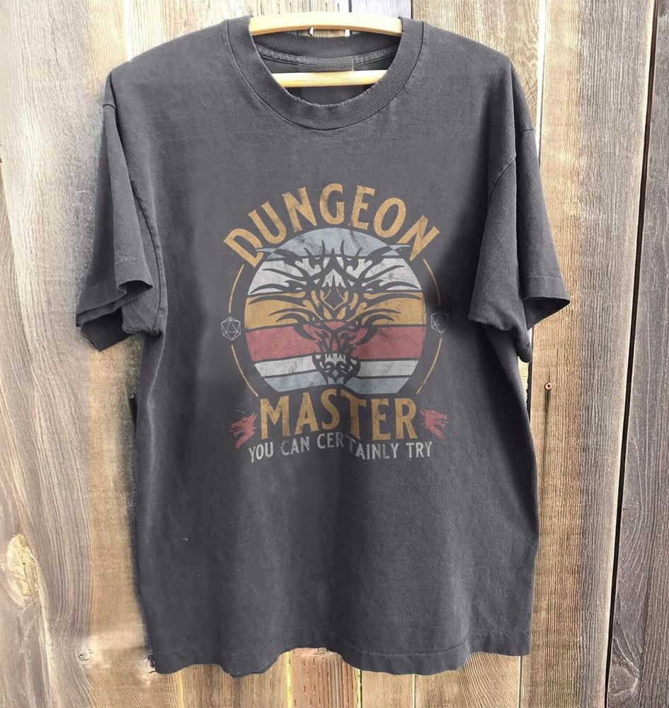 Dungeons amp Dragons Dungeon Master Shirt Charcoal Cotton Tshirt Unisex T-Shirt S
