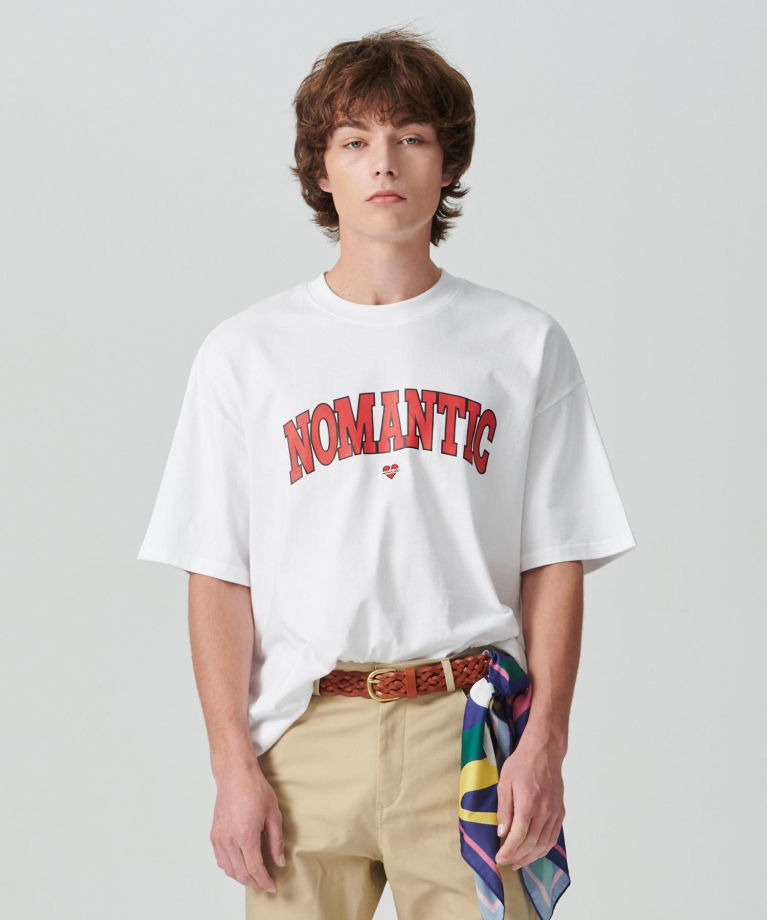 Beyond Closet Nomantic University Logo Short Sleeve T-Shirt White White/Large (105-110)