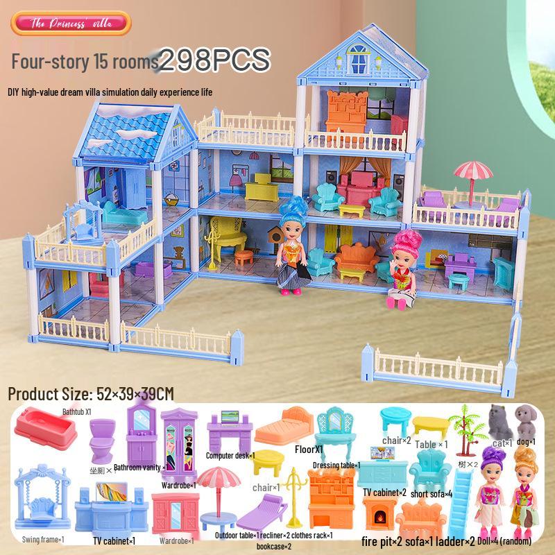 Children's Glowing Princess Castle DIY Toy Villa Set