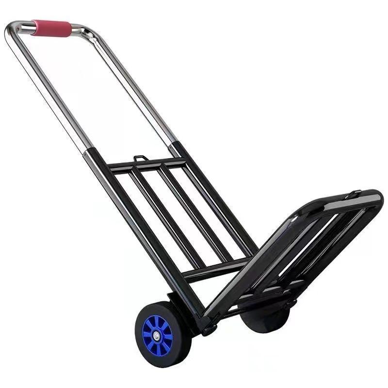 Portable Hand-Pulled op Cart Foldable Cargo very Vehicle Lightweight Household Vegetable Bung Transport Tool