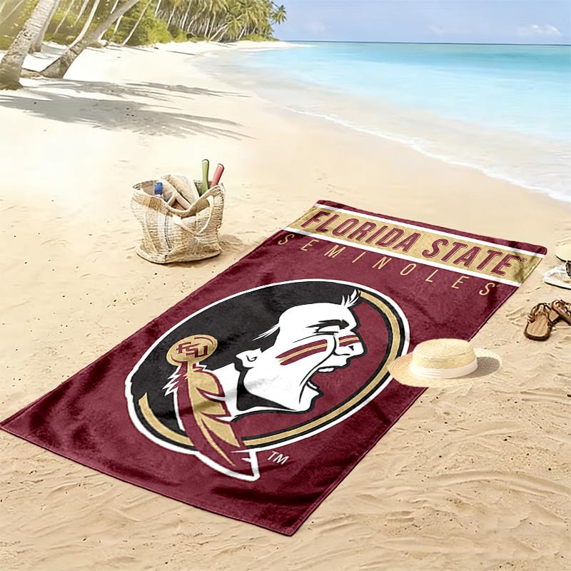 Florida State Seminoles Print Beach Towel, Large Soft Quick Dry Towel for Beach Camping Swimming