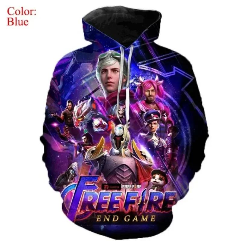 Game Free Fire Graphic Sweatshirts FPS Games 3D Print Hoodies For Men Clothes Harajuku Fashion Kid Tops Boy Pullovers Tracksuit