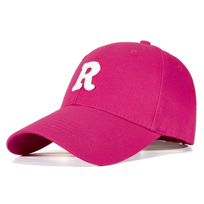 Multi-Color Hardtop R-Letter Baseball Hat Men'S And Women'S Sports Sunshade Sun Protection Moisture Cap Has Large Size