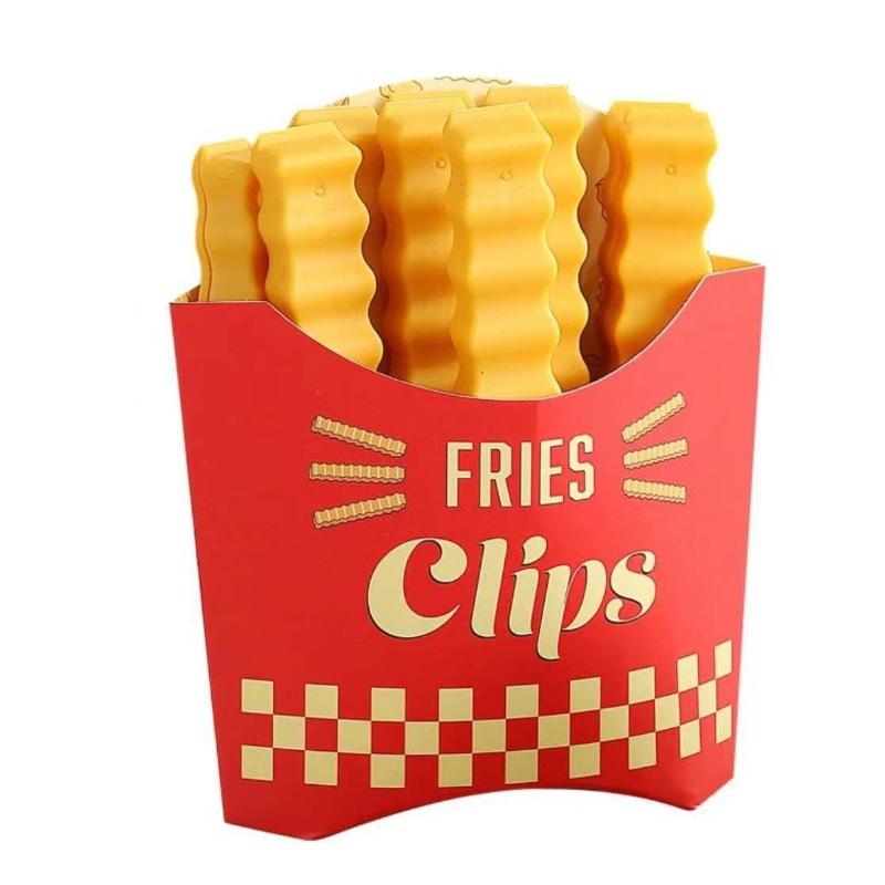 French Fries Sealing Clip Snack Bag Clip Bread Bag Clip Moisture-proof Fresh-keeping Clip Food Sealing Clip Refrigerator Sticker
