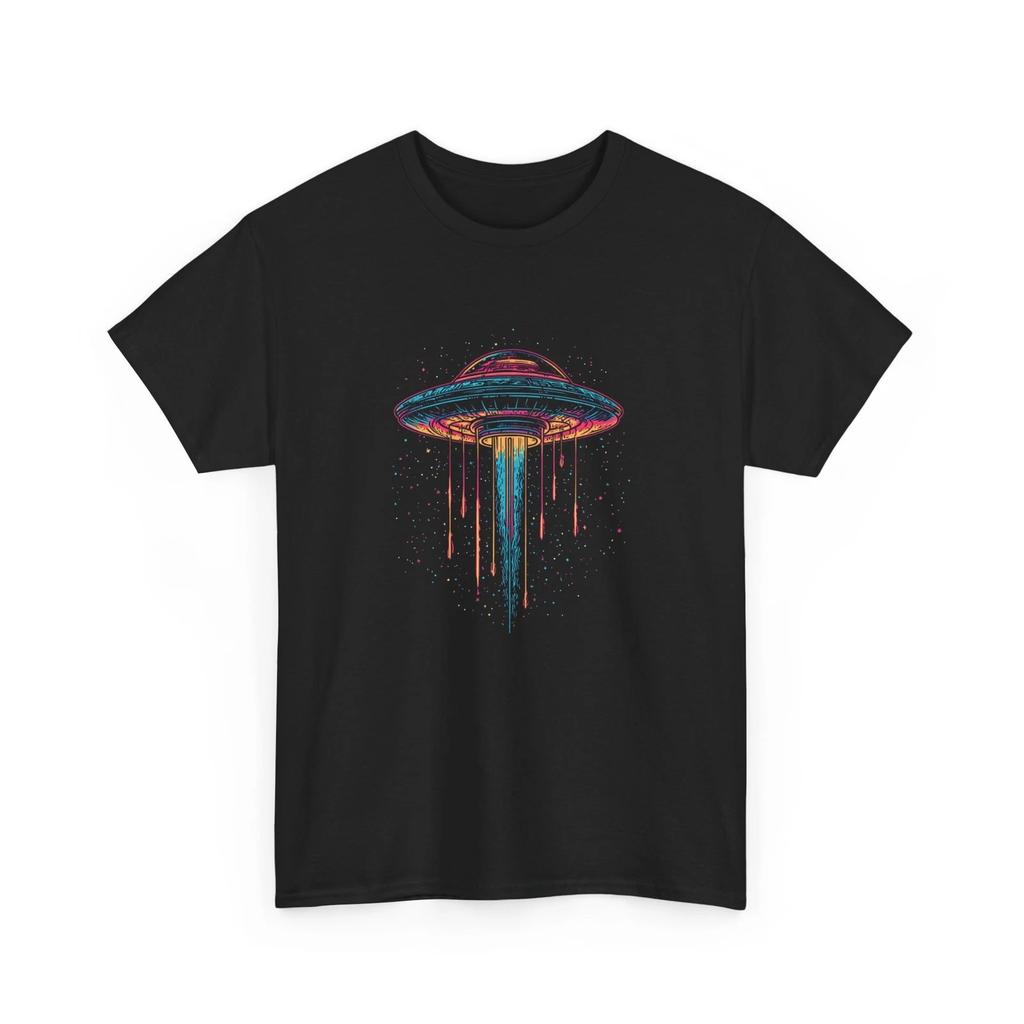 Galaxy UFO T-shirt Tops Tees Unisex | Alien Space Graphic Tee for Sci-Fi Enthusiasts