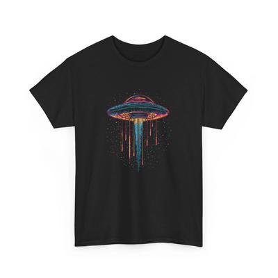 Galaxy UFO T-shirt Tops Tees Unisex | Alien Space Graphic Tee for Sci-Fi Enthusiasts