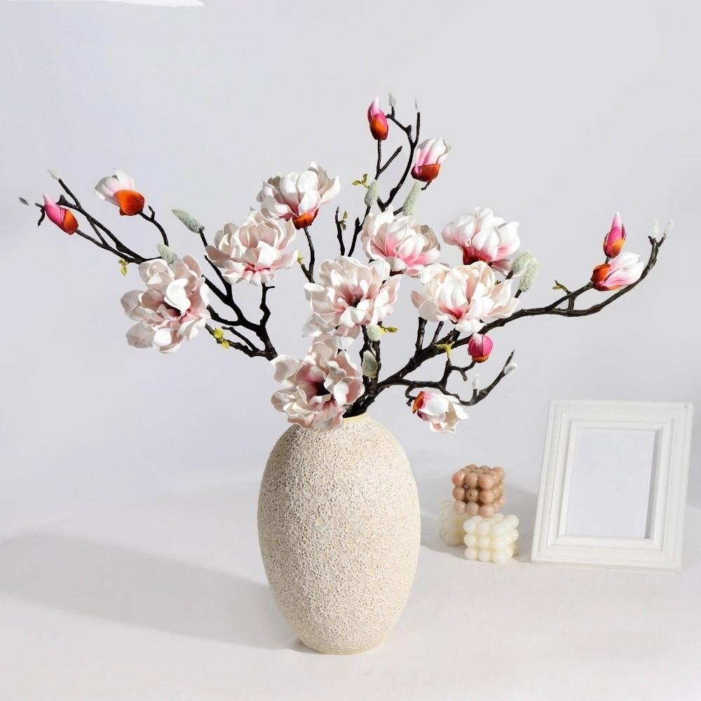 Real Touch Artificial Magnolia Flower Handmade EVA Simulation Big Magnolia Realistic Faux Magnolia Branch Mother's Day Gift
