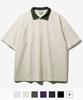 FP142 Double Cotton Two-Tone Collared Short Sleeve T-Shirt Ivory Sjst1412