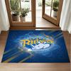 Leeds Rhinos Design Crystal Velvet Rug Soft Decorative Mat for Bedroom Entrance