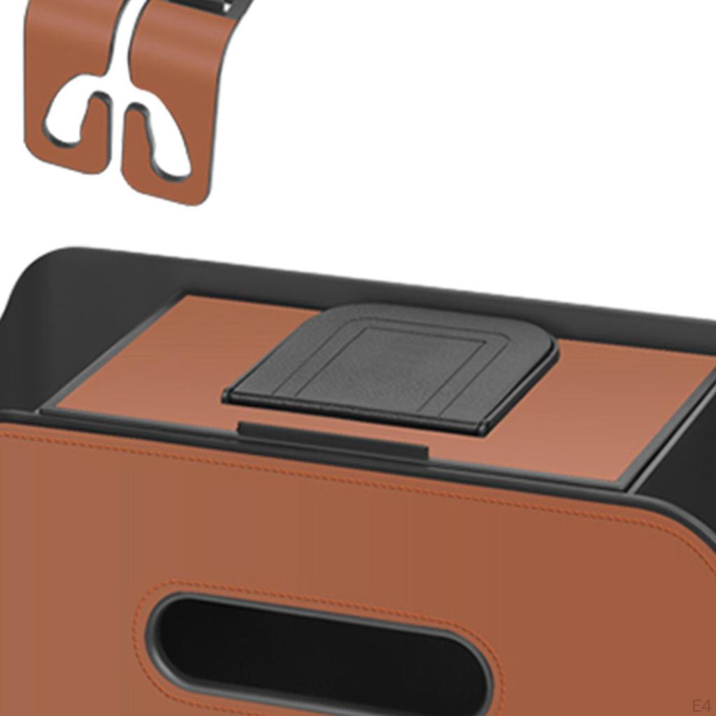 Car Seat Back Organizer Tissue Box 2 Cup Holder Convenient Keep Easy Installation with Hooks Hanger
