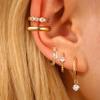 Fashion ins Star Moon Leaf Ear Bone Nail Ear Clip Ear Buckle Tassel Earrings Women's Fashion Overlapped Single Ear Suit Earrings