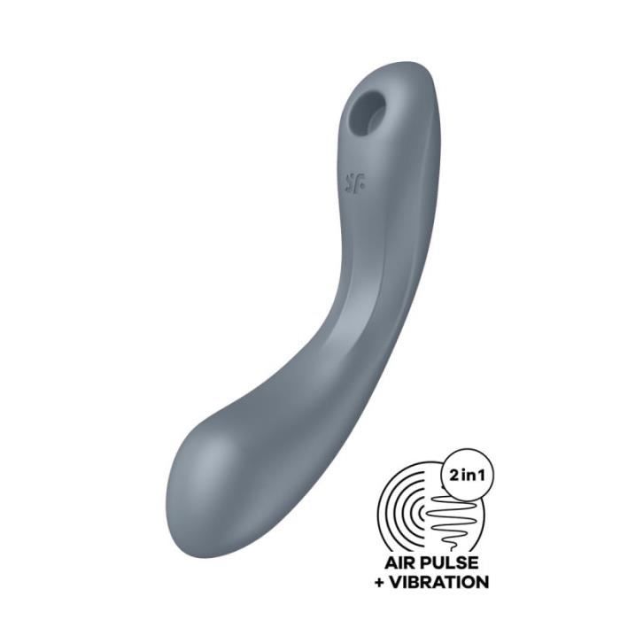 Stimulateur - Satisfyer - Curvy Trinity 1 - Silicone médical - Rechargeable - Étanche IPX7