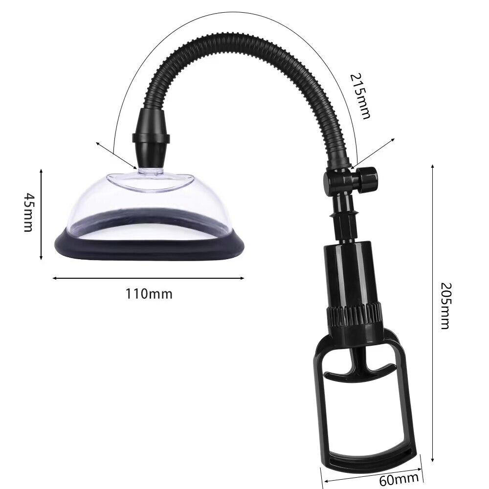 Female Manual Vacuum Pump, Clitoral and Vaginal Inhaler, Breast Massage, Nipple Stimulator, Enlarged Manual Pump Cover, Adult Se