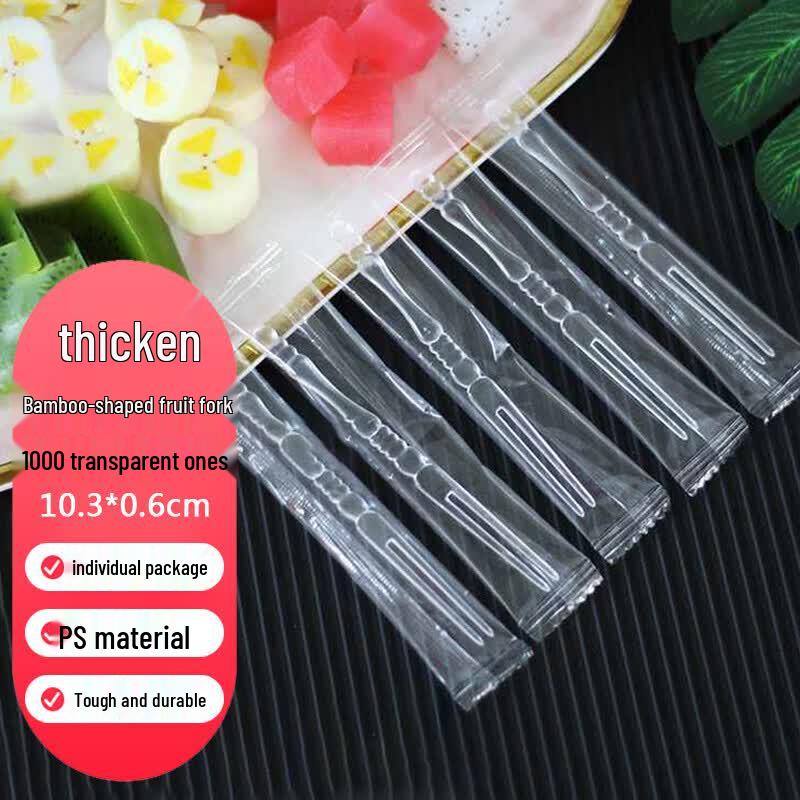Homeglen Disposable Plastic Fruit Forks