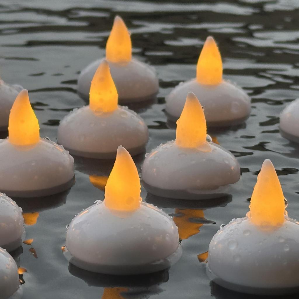 Instant Ship: Waterproof LED Floating Candle Light - Illuminates in Water for Decoration