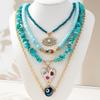 New Eye Element Pendant Necklace Bohemian Exquisite New Collarbone Chain Degree