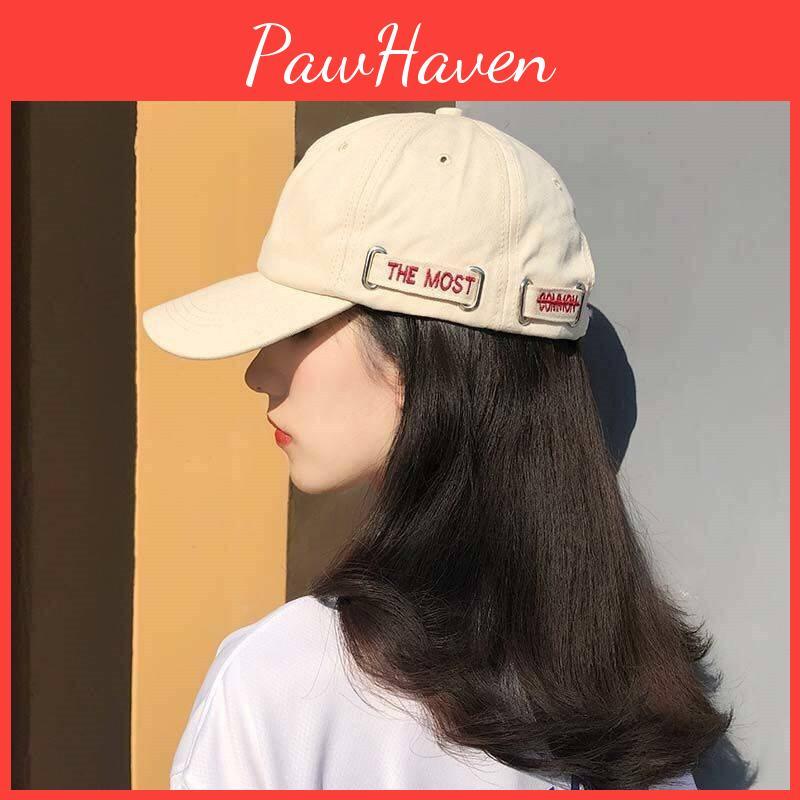Baseball Versatile White Cap For Women Men Ins Korean Style Face Slimming Hat