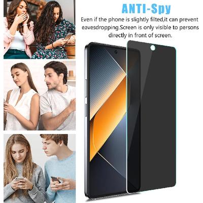 2pack For Tecno Pova 6 Pro 5G Privacy Tempered Glass Screen Protector, Ultra HD Tempered Glass Film, Anti-Spy, 9H Hardness, Anti-Scratch, Bubble Free