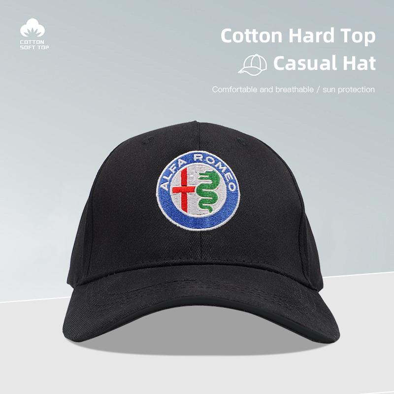 Alfa Romeo Logo Baseball Cap Sports Sunshade Peaked Hat For Alfa Romeo Giulia Stelvio Giulietta 156 159 147 Mito Tonale Brera