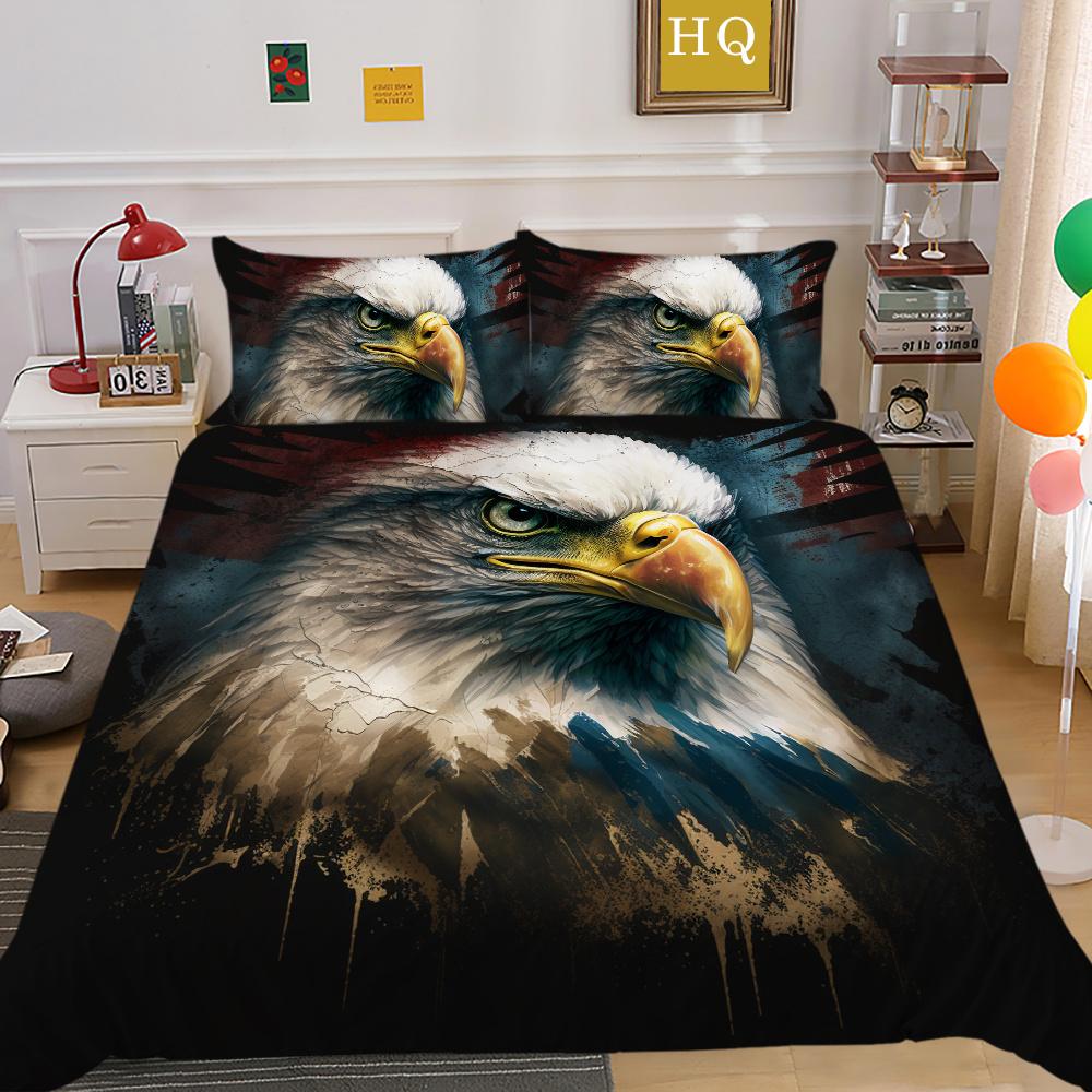 3D Eagle Printing Duvet Covers Children Teens Home Bedclothes Single Twin Bedroom Decor Polyester Bedspreads