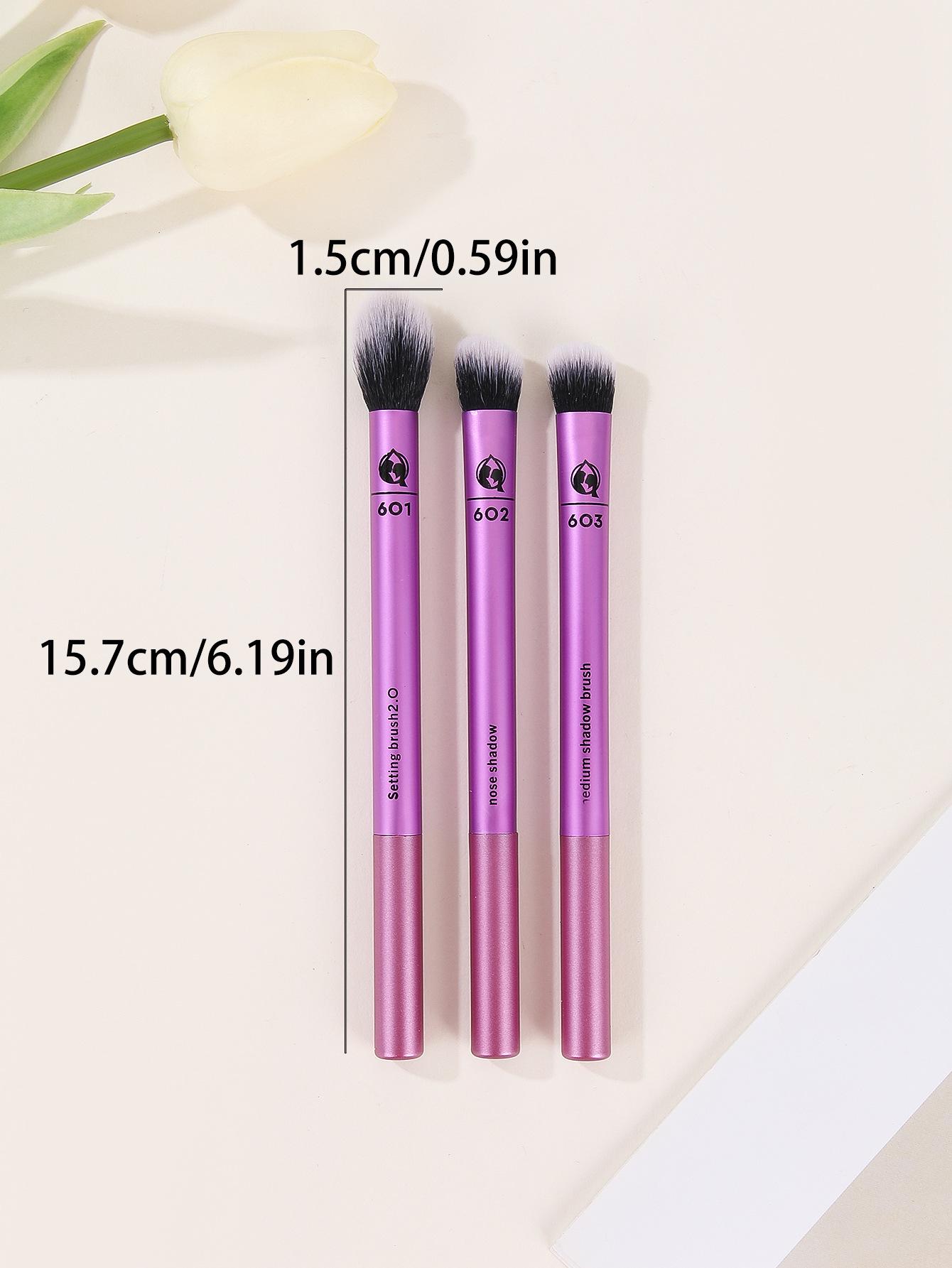 Portable Beauty Tool Set: Soft Bristle Brushes for Powder, Blush, Contour, Eyeshadow, Eyebrows, Concealer, and Lips