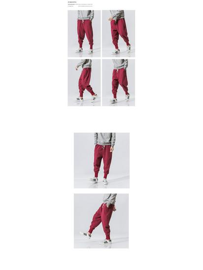 2025 Spring Men's Cotton Linen Harem Pants - Casual, Chinese Style, Plus Size, Loose Fit Joggers