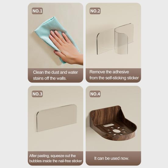 Security Camera Wall Mount Adhesive Baby Monitor Wall Floating Shelf Bedroom Kitchen Living Room Indoor Camera Router Storage Bracket Stand