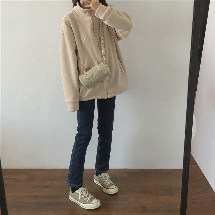 Women's Fleece Lamb Wool Windbreaker Jacket, Autumn/Winter 2025