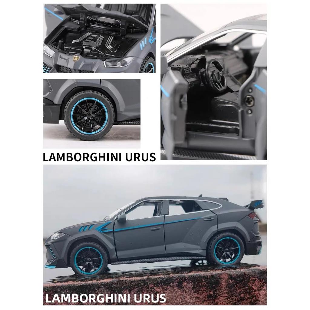 1/32 Lamborghini Bison Urus SUV Alloy Scale Car Model Diecast Metal Miniature Car Model Sound and Light Collection Children Toy Vehicles Gifts