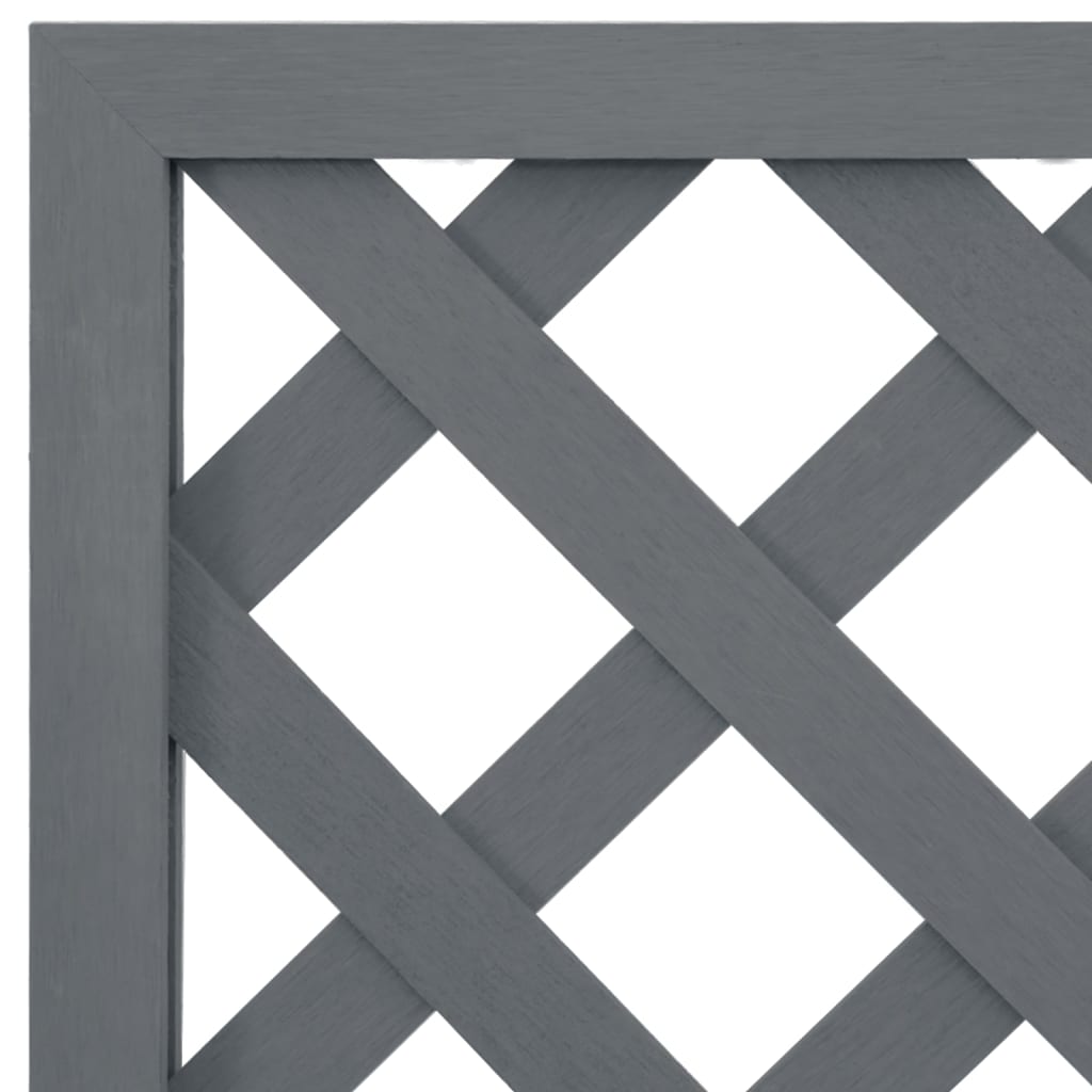 vidaXL Planter Boxes with Trellises 2 Pcs. Grey 65x33x135 Cm WPC