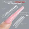 256Pcs/Box Transparent Nail Sandwich Dual Form DIY False Nails New Tips Nail Extension Form