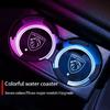 For 207 208 301 308 408 508 2008 3008 4008 GT RCZ New 7 Color LED Car Cup Holder Light Luminous Coaster Water Cup Pad
