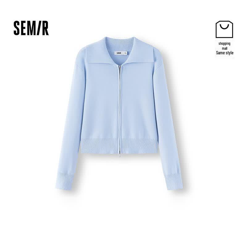 Semir Women s Knit Cardigan with Lapel Collar S