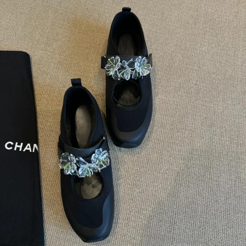 Fashion Ballet Sport Style Flat Bottom Mary Jane Shoes One Strap Polyurethane Insole Rubber Outsole Adult Casual Shoes