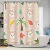 Animal Leaves Bath Shower Curtain Decor for Bathroom Waterproof Home Decoration