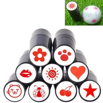 Golf Trainingshilfen Farbecht Verschiedene Muster Langlebig Kunststoff Stempelmarkierer Schnelltrocknende Abdrucksiegel Golfball-Stempelsiegel