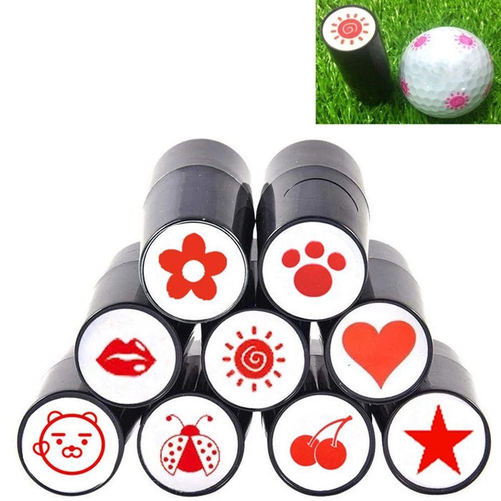 Golf Training Aids Colorfast Various Patterns Long Lasting Plastic Stamp Marker Quick-dry Impression Seal Golf Ball Stamper