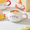 Cartoon Expression Ceramic Mug High Looking Souvenir Gift Water Cup for Best Friend Girl Heart Cup Home Breakfast Cup
