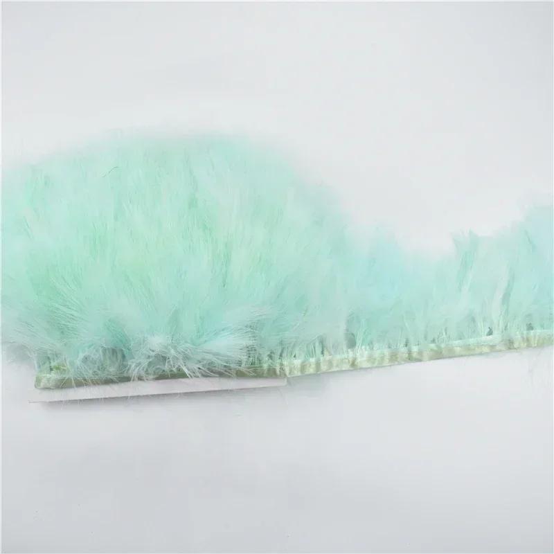 1Meter Marabou Feathers Tassel Fringe Trim Turkey Feather Tape Ribbon Clothes Sewing DIY Clothing Accessories Wedding Decoration