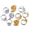 5pcs 10pcs Stainless Steel Ring Base Adjustable Tray Cabochon Settings Blank Bezel Rings Embryos 12mm to 20mm for Jewelry Making