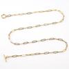 Gold OT Buckle Stainless Steel Necklace - High-End Niche Fashion Design, New European & American Trend, Light Luxury Style.