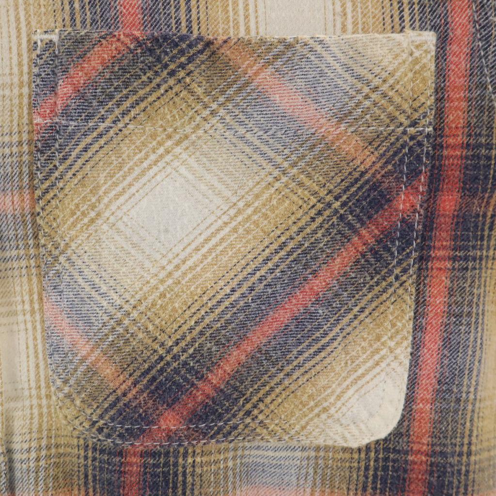 Ron Herman made in Japan Check Pattern Long sleeve Flannel shirt S beige Men's Used